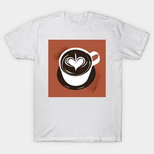 Heart latte art T-Shirt by artsyworldart